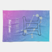 Linge De Cuisine Gemini Zodiac Star Sign Watercolor (Horizontal)