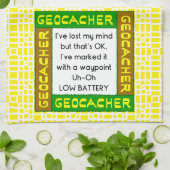 Linge De Cuisine Geocacher A Perdu L'Esprit En Vert (Plié)