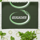 Linge De Cuisine Geocacher Green Splash (Plié)