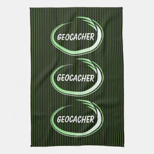 Linge De Cuisine Geocacher Green Splash (Vertical)