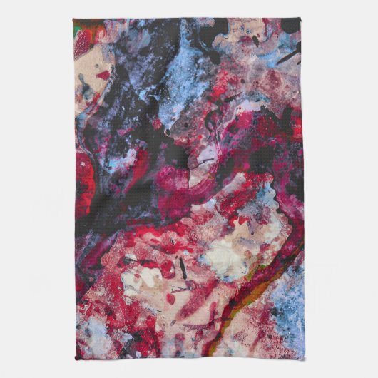 Linge De Cuisine Géode cristal Red Agate Abstrait (Vertical)