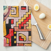 Linge De Cuisine Géométhorique Tribal/Ethnic Motif with Eye (Quart Plié)