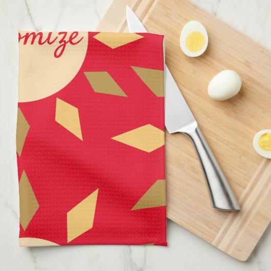 Linge De Cuisine Geometric Sun Circle Thunder_Cove (Quart Plié)