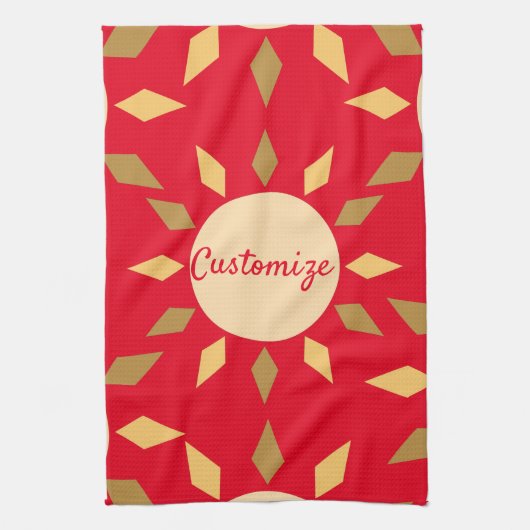 Linge De Cuisine Geometric Sun Circle Thunder_Cove (Vertical)