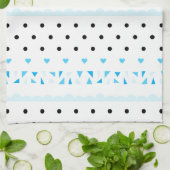 Linge De Cuisine Géométrie bleue (Plié)