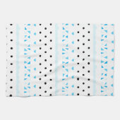 Linge De Cuisine Géométrie bleue (Horizontal)