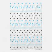 Linge De Cuisine Géométrie bleue (Vertical)