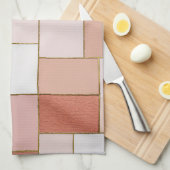 Linge De Cuisine Géométrie de Rose Dorée (Quart Plié)