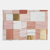 Linge De Cuisine Géométrie de Rose Dorée (Horizontal)