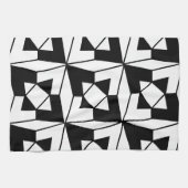 Linge De Cuisine Géométrie noir et blanc (Horizontal)