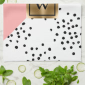 Linge De Cuisine Géométrie rose et Pois (Plié)