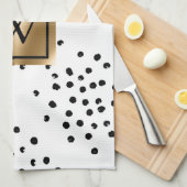 Linge De Cuisine Géométrie rose et Pois (Quart Plié)