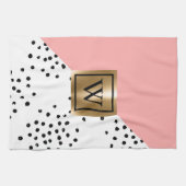 Linge De Cuisine Géométrie rose et Pois (Horizontal)