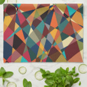 Linge De Cuisine Géométrique brisée du milieu du siècle moderne Abs (Plié)