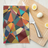 Linge De Cuisine Géométrique brisée du milieu du siècle moderne Abs (Quart Plié)