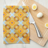 Linge De Cuisine Géométrique jaune inhabituel (Quart Plié)