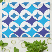 Linge De Cuisine Géométrique moderne bleu (Plié)