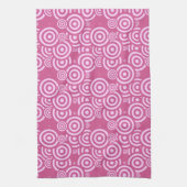 Linge De Cuisine géométrique rose et blanc (Vertical)