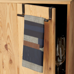 Linge De Cuisine Géométrique Tribal (Terre cuite + Orange) Luxe