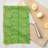 Linge De Cuisine Géométrique Vert (Quart Plié)