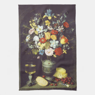 Linge De Cuisine Georg Flegel Gros morceau de fleurs (en niche)