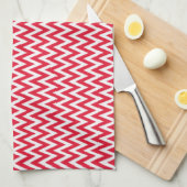 Linge De Cuisine Géranium Elegant Chevron Design (Quart Plié)