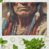 Linge De Cuisine Geronimo Portrait du chef guerrier indien (Plié)