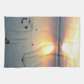 Linge De Cuisine Geschirrtuch Sonnenuntergeng am Voir mit Enten (Horizontal)