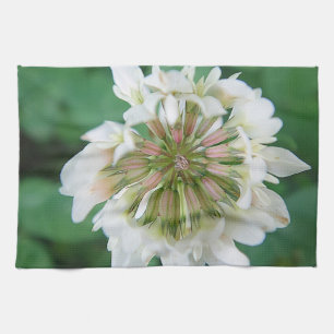 Linge De Cuisine Geschirrtuch weiss-rosa Kleeblume