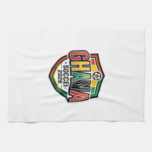 Linge De Cuisine Ghana Football 2026 Football Gras Pays Typographie
