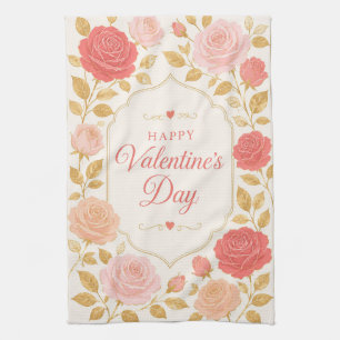 Linge De Cuisine Gilded Rose Romance de la Saint-Valentin