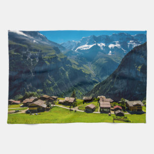 Linge De Cuisine Gimmelwald dans les Alpes suisses - Suisse