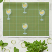 Linge De Cuisine Gin Lover Plaid Tea Towel – Olive  & Ivory  (Plié)