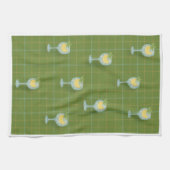 Linge De Cuisine Gin Lover Plaid Tea Towel – Olive  & Ivory  (Horizontal)