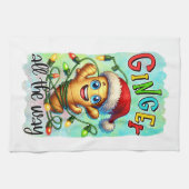 Linge De Cuisine Gingembre de Noël amusant art du mot (Horizontal)