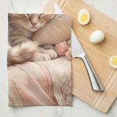Linge De Cuisine Ginger Kitten Dormir (Shabby Chic) (Quart Plié)