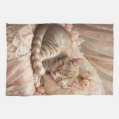 Linge De Cuisine Ginger Kitten Dormir (Shabby Chic) (Horizontal)