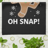 Linge De Cuisine Gingerbread Man Oh Snap Christmas Funny Cookie (Plié)