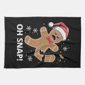 Linge De Cuisine Gingerbread Man Oh Snap Christmas Funny Cookie (Horizontal)