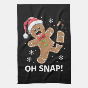 Linge De Cuisine Gingerbread Man Oh Snap Christmas Funny Cookie