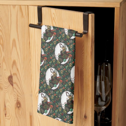 Linge De Cuisine Gingerbread Man: Pine (Pliage en tiers)
