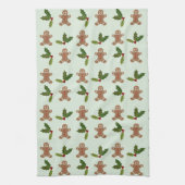 Linge De Cuisine Gingerbread Men and Holly Pattern (Vertical)