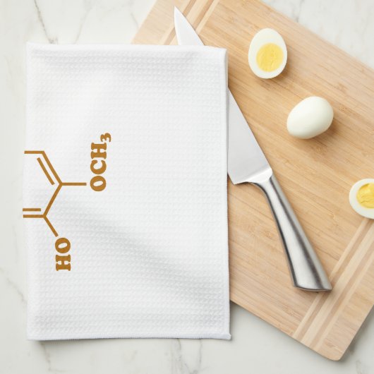 Linge De Cuisine Gingerol Molecule formule chimique (Quart Plié)