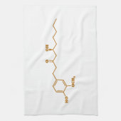 Linge De Cuisine Gingerol Molecule formule chimique (Vertical)