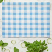Linge De Cuisine Gingham Bleu Bébé (Plié)