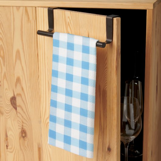 Linge De Cuisine Gingham Bleu Bébé (Pliage en tiers)