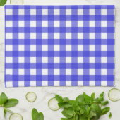 Linge De Cuisine gingham bleu royal (Plié)