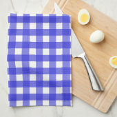 Linge De Cuisine gingham bleu royal (Quart Plié)