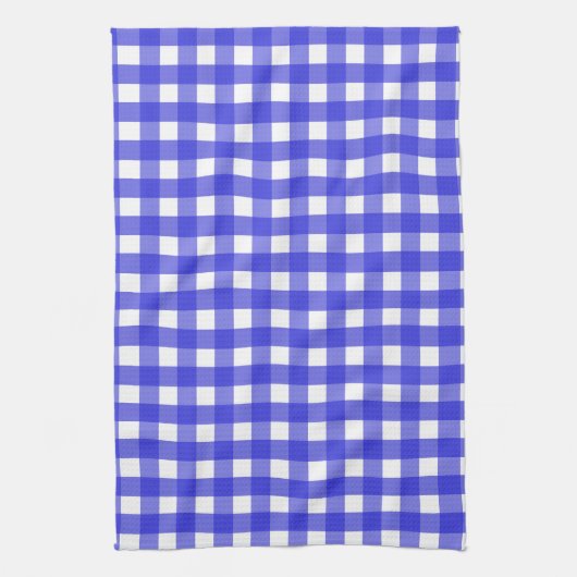 Linge De Cuisine gingham bleu royal (Vertical)
