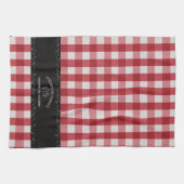 Linge De Cuisine Gingham Rouge Campagne Rustique Tableau Noir (Horizontal)